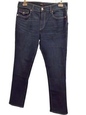 True Religion Ricky SN Relaxed Straight Blue Jeans Mens 34X33.5 Flap Pockets NWT